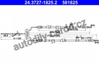 Lanko ruční brzdy ATE 24.3727-1825 (AT 581825)