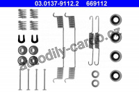 Sada příslušenství, brzdové čelisti ATE 03.0137-9112 (AT 669112)
