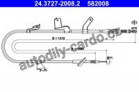 Lanko ruční brzdy ATE 24.3727-2008 (AT 582008)