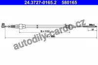 Lanko ruční brzdy ATE 24.3727-0165 (AT 580165)