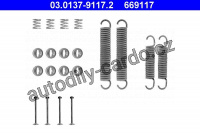 Sada příslušenství, brzdové čelisti ATE 03.0137-9117 (AT 669117)