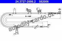 Lanko ruční brzdy ATE 24.3727-2006 (AT 582006)