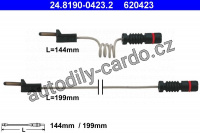 Výstražný kontakt opotřebení obložení ATE 24.8190-0423 (AT 620423)