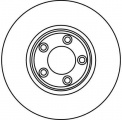 Brzdový kotouč TRW DF4106 - JAGUAR S-TYPE