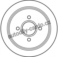 Brzdový kotouč TRW DF2647 - FORD ESCORT