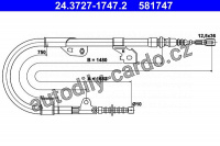 Lanko ruční brzdy ATE 24.3727-1747 (AT 581747)