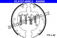 Sada brzdových čelistí ATE 03.0137-4008 (AT 654008)