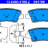 Sada brzdových destiček,  ATE 13.0460-5786.2(605786)
