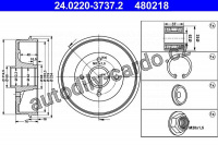 Brzdový buben ATE 24.0220-3737 (AT 203737)