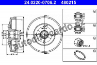 Brzdový buben ATE 24.0220-0706 (AT 200706)