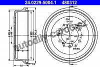 Brzdový buben ATE 24.0229-5004 (AT 295004)