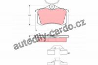 Sada brzdových destiček TRW GDB1467 - RENAULT MEGANE II, VW GOLF IV