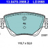 Sada brzdových destiček ATE 13.0470-3988 (AT LD3988)