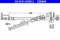 Brzdová hadice ATE  24.5141-0320 (330949)
