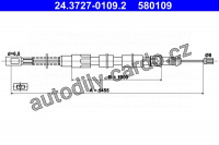 Lanko ruční brzdy ATE 24.3727-0109 (AT 580109)