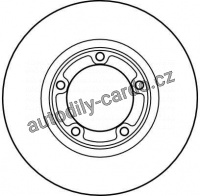 Brzdový kotouč TRW DF4076 - MITSUBISHI SPACE GEAR