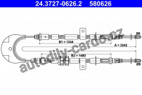 Lanko ruční brzdy ATE 24.3727-0626 (AT 580626)