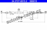 Lanko ruční brzdy ATE 24.3727-0015 (AT 580015)