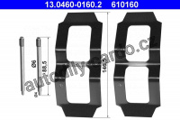 Sada příslušenství, obložení kotoučové brzdy ATE 13.0460-0160 (AT 610160)