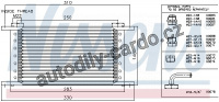 Chladič motorového oleje NISSENS 90045