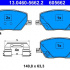 Sada brzdových destiček ATE 13.0460-5662 (AT 605562)