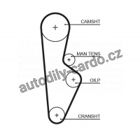 Sada rozvodového řemene GATES (GT K015082XS) - HONDA