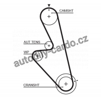 Sada rozvodového řemene GATES (GT K015449) - DAEWOO