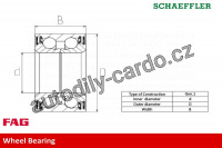 Sada ložisek kol FAG 713610310 -  VW, SEAT