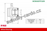 Sada ložisek kol FAG 713610320 -  AUDI, VW AROSA 6H  1.4 TDI / kW: 55/ 01.2000->  AMF