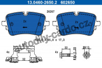 Sada brzdových destiček ATE 13.0460-2650 (AT 602650)