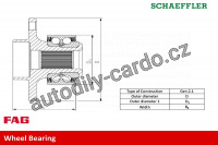 Sada ložisek kol FAG 713610570 -  ŠKODA