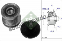 Alternátorová volnoběžka (předstihová spojka) INA (IN 535008510) - OPEL