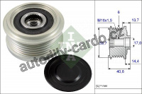Alternátorová volnoběžka (předstihová spojka) INA (IN 535022810)