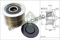 Alternátorová volnoběžka (předstihová spojka) INA (IN 535015010)