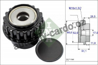 Alternátorová volnoběžka (předstihová spojka) INA (IN 535017510)