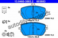 Sada brzdových destiček ATE 13.0460-3883 (AT 603883)