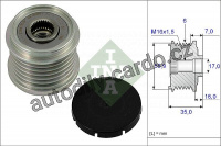 Alternátorová volnoběžka (předstihová spojka) INA (IN 535001410) - VW