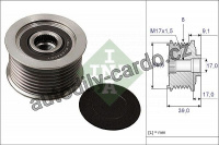 Alternátorová volnoběžka (předstihová spojka) INA (IN 535004910) - AUDI