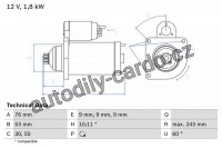 Startér BOSCH (BO 0986016990)