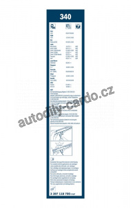 Sada stěračů BOSCH (BO 3397118700) - 340mm + 340mm