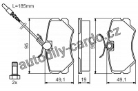 Sada brzdových destiček BOSCH (BO 0986492090)