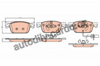 Sada brzdových destiček, kotoučová brzda TRW GDB2127
