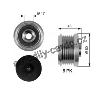Alternátorová volnoběžka (předstihová spojka) GATES (GT OAP7059) - VOLVO