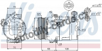 Kompresor klimatizace NISSENS 89050
