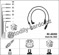 Sada kabelů pro zapalování NGK RC-AD202 - AUDI