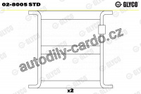 Ložiska klikové hřídele GLYCO 02-8005 STD - sada