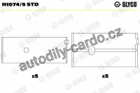 Ložiska klikové hřídele GLYCO H1074/5 STD - sada