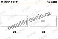Ojniční ložisko GLYCO 71-3817/4 STD - sada