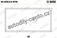 Ojniční ložisko GLYCO 01-4163/4 STD - sada