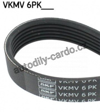 Ozubený klínový řemen SKF VKMV6PK1580